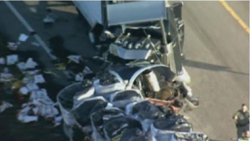 El accidente generó fuerte caos vehicular en la I-75.