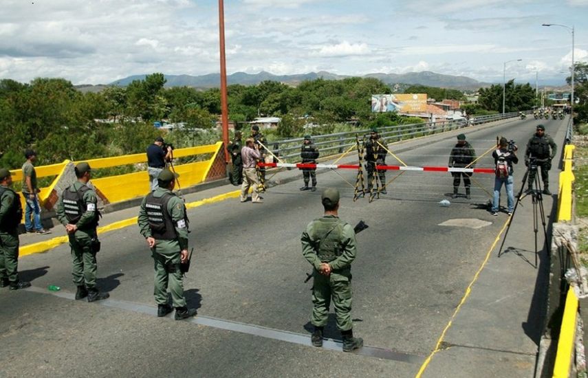 Militares venezolanos cerca de la frontera con Colombia.&nbsp;