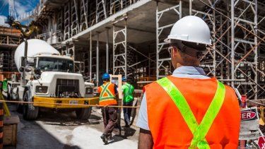 Un trabajador de la construcción.&nbsp;