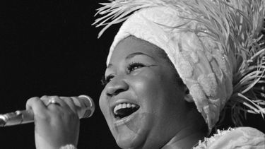 Aretha Franklin durante una acutación en el Caesars Palace, en Las Vegas, en 1969.