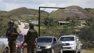 Tropas brasileñas en tareas de control de tránsito en&nbsp;Pacaraima, frontera con Venezuela.&nbsp;