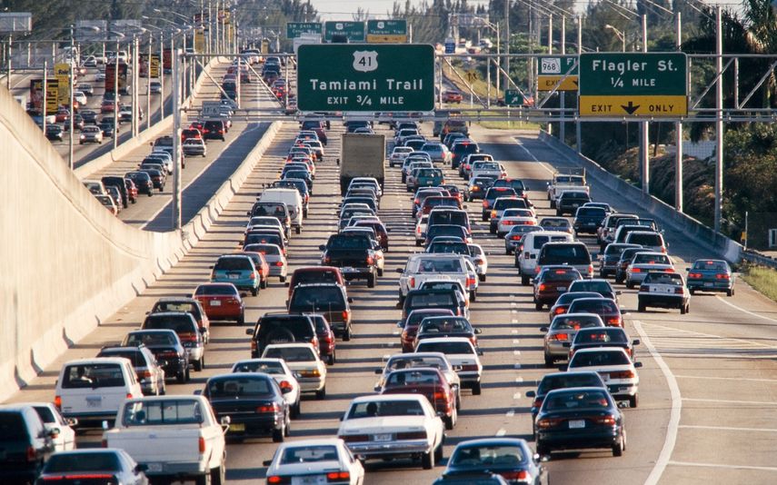 El tráfico es una de las causas de estrés para los que viven en Miami.