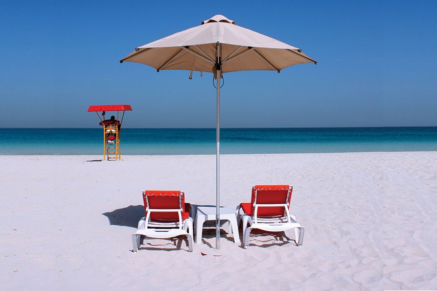 Vista parcial de una playa en Florida.