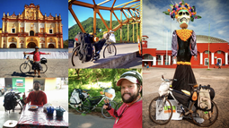 El cubano Yandi Fragela Garcés emprendió una travesía en bicicleta desde Nicaragua hasta México.&nbsp;