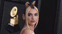 En esta fotografía del 26 de enero de 2020 Dua Lipa en la 62ª entrega anual de los Grammy en Los Angeles. En esta fotografía del 26 de enero de 2020 Dua Lipa en la 62ª entrega anual de los Grammy en Los Angeles.