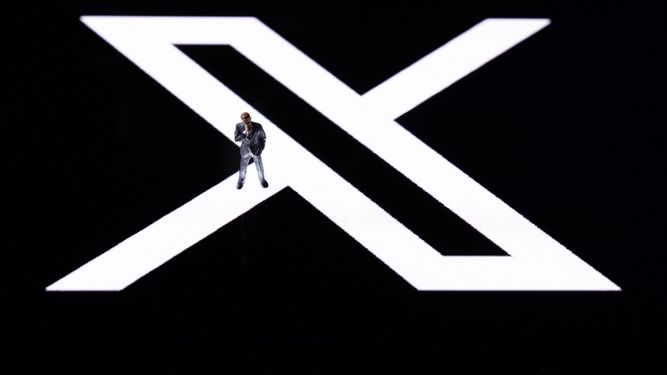 Logo de la red social X, de Elon Musk.