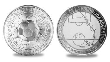 El Banco Central informó que la moneda es de plata 925, posee canto estriado, un peso de 27 gramos y un diámetro de 40 mm.