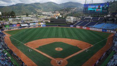 México y Cuba se enfrentan en un juego de la Serie del Caribe el 5 de febrero de 2023, en el Estadio Monumental Simón Bolívar de Caracas, Venezuela&nbsp;
