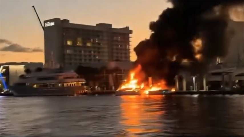 Explosión de bote en aguas de Fort Lauderdale