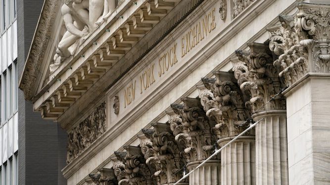 Fachada de la Bolsa de Valores de Nueva York. &nbsp;