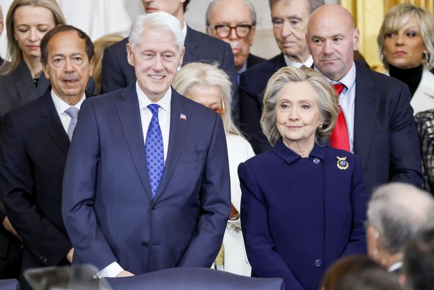 El expresidente Bill Clinton y su esposa, la exsecretaria de Estado, Hillary Clinton.