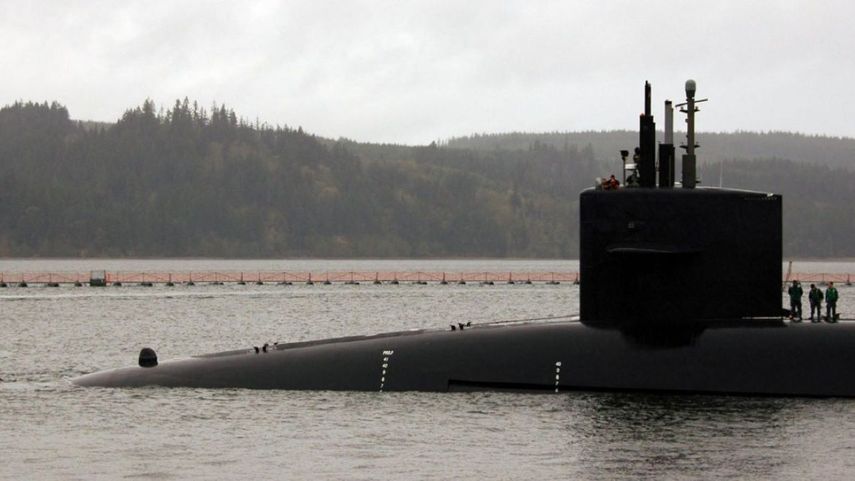 Vista del submarino nuclear USS.