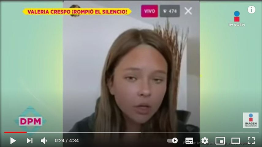 Hija del actor Ricardo Crespo denuncia que es víctima de acoso en las redes sociales.