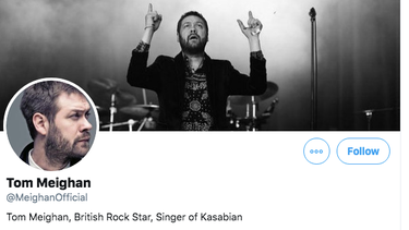 Captura de pantalla de la cuenta oficial en Twitter de Tom Meighan, ahora exvocalista de la banda de rock brit&aacute;nica Kasabian.&nbsp;