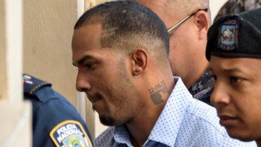 El paracorto dominicano Wander Franco llega a una corte en Puerto Plata, el 5 de enero de 2024.