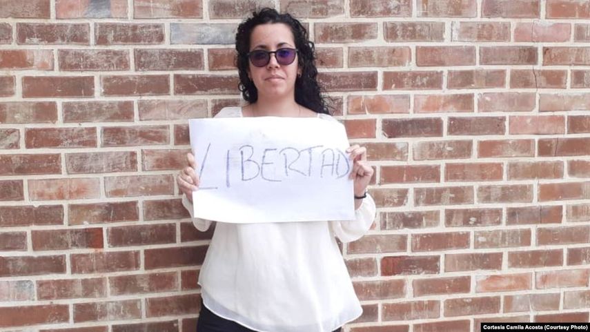La periodista independiente Camila Acosta (Cubanet) pide libertad para Luis Manuel Otero Alc&aacute;ntara, apresado por el r&eacute;gimen de Cuba.