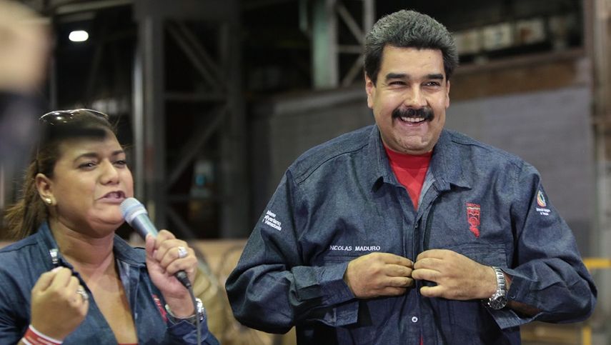 El presidente venezolano, Nicolás Maduro, en un acto con trabajadores (CORTESÍA) 
