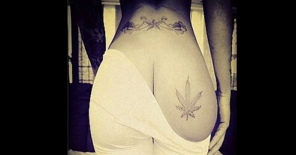 rihanna weed leaf tattoo
