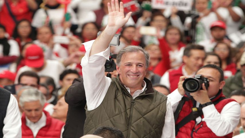 El candidato del Partido Revolucionario Institucional (PRI), José Antonio&nbsp;Meade, en el cierre de precampaña.&nbsp;