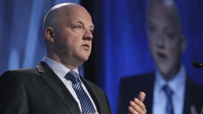 Oliver Schmidt, exejecutivo de Volkswagen senteciado a siete años de cárcel en EEUU, es visto durante una intervención pública en 2014.&nbsp;