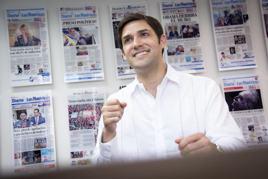Alfred Santamaría, durante su visita a la redacción de DIARIO LAS AMÉRICAS.