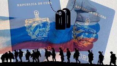 Mercenarios cubanos en el ejército ruso.&nbsp;