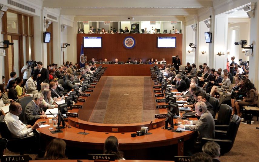 Sesión del consejo permanente de la OEA.