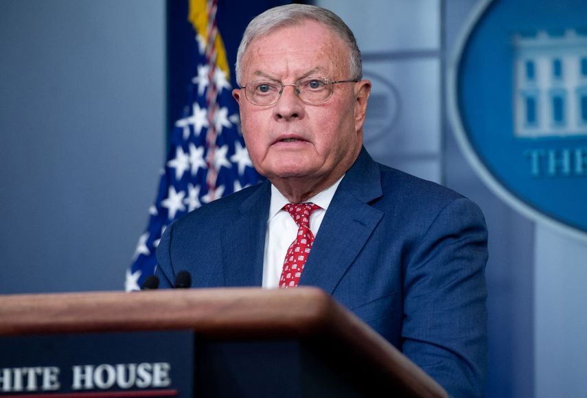 El general en retiro Keith Kellogg durante una rueda de prensa el 22 de septiembre de 2020 en la Casa Blanca en Washington, DC.