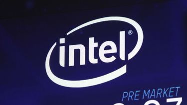 Logo del fabricante de microprocesadores y semiconductores Intel.