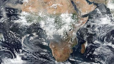Imagen satelital del continente africano el 26 de agosto de 2019, cortesía de la NASA.