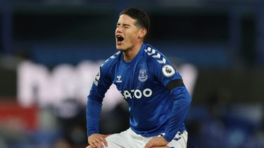 El mediocampista James Rodríguez disputó 26 encuentros con el Everton (23 Premier League; 2 Copa FA y 1 Copa EFL)