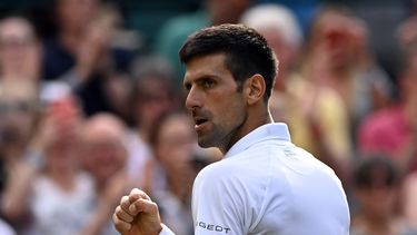 Novak Djokovic durante el torneo de Wimbledon