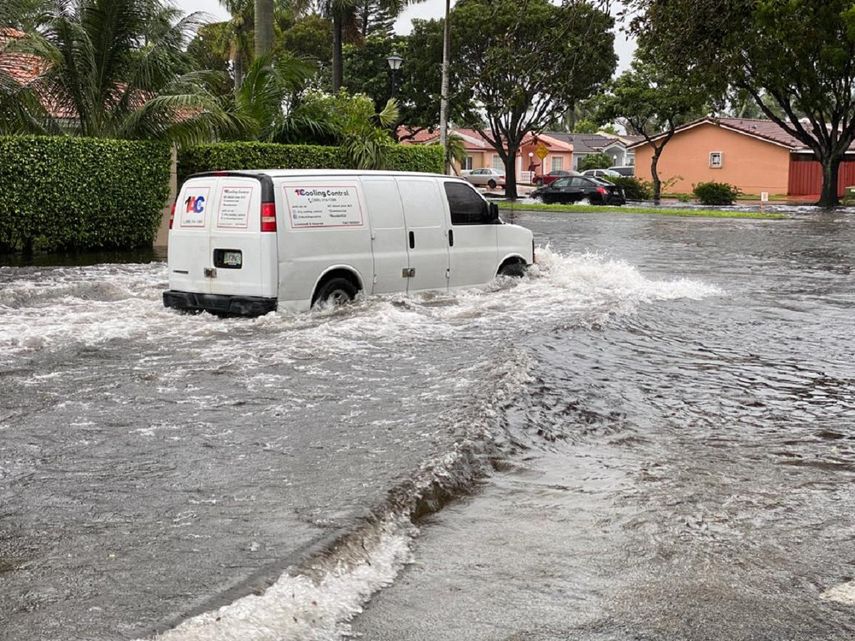 Inundaciones en el sur de Florida (Archivo).