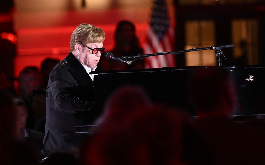 Elton John actúa en la Casa Blanca.&nbsp;