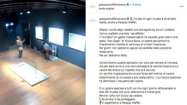 Un turista rompió la Silla de Van Gogh durante su visita al museo Palazzo Maffei.