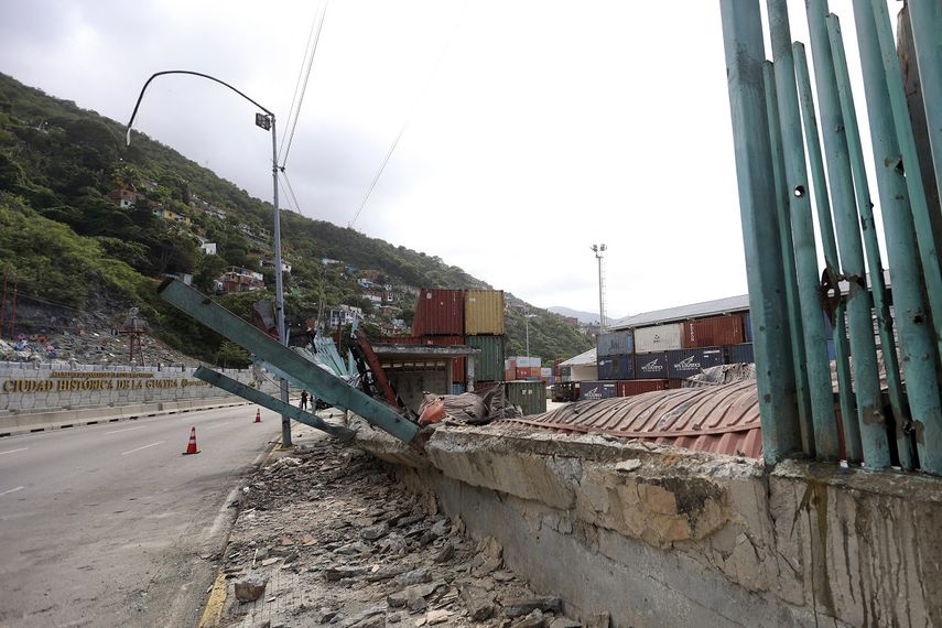 Imagen que muestra los daños en el puerto de La Guaira, Venezuela, tras una operación militar estadounidense que condujo a la captura del presidente Nicolás Maduro, el 3 de enero de 2026. &nbsp;