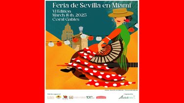 Flyer de la VI Feria de Sevilla en Miami.