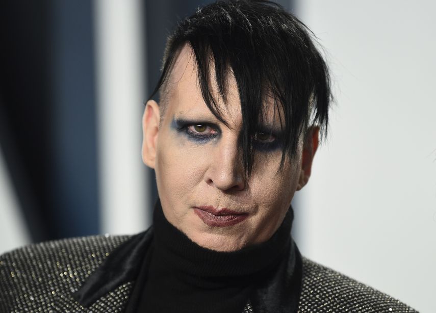 Marilyn Manson llega a la fiesta del Oscar de Vanity Fair el 9 de febrero de 2020 en Beverly Hills, California.
