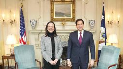 María Corina Machado, líder de Venezuela, y Marco Rubio, secretario de Estado en Washington en enero 2026&nbsp;