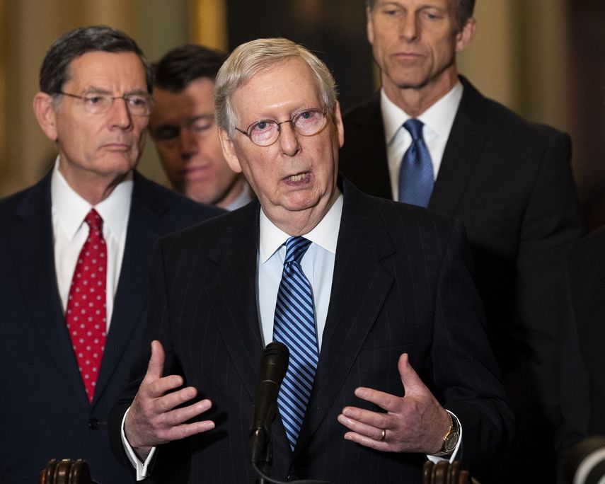 El l&iacute;der de la mayor&iacute;a en el Senado de Estados Unidos, el republicano Mitch McConnell.