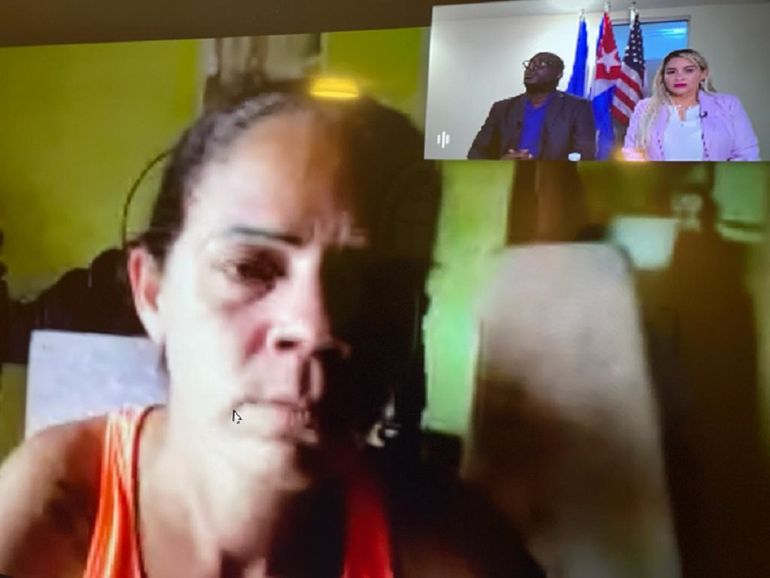La activista nicaragüense Sophia Lacayo y el expreso político cubano Jorge Luis García Pérez (Antúnez) sostuvieron un encuentro virtual con Bárbara Farrat