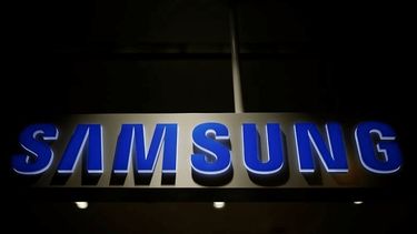 Vista de un logo de Samsung.
