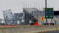 Vista de los restos del puente Francis Scott Key desde Dundalk, Maryland, el miércoles 27 de marzo de 2024.