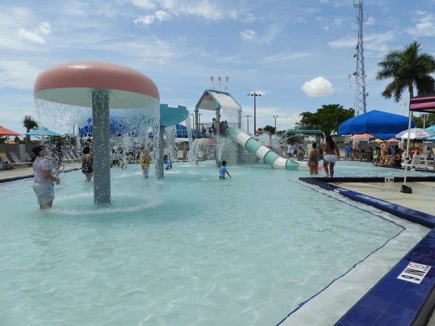 Area de chorros de agua en Bucky Dent Park.&nbsp;