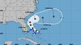 Pron&oacute;stico de trayectoria del Centro Nacional de Huracanes para la depresi&oacute;n tropical n&uacute;mero nueve.