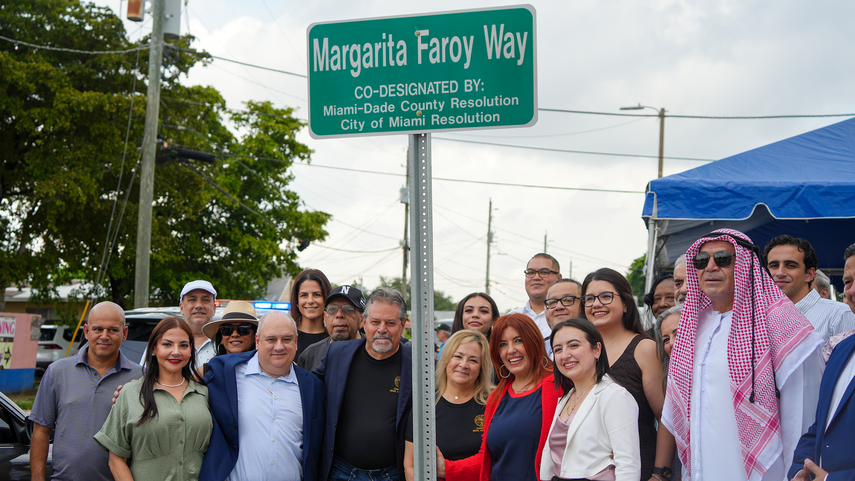 La nueva calle "Margarita Faroy Way" en La Pequeña Habana. La nueva calle "Margarita Faroy Way" en La Pequeña Habana.