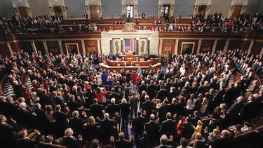 Vista parcial de la Cámara de Representantes de EEUU.
