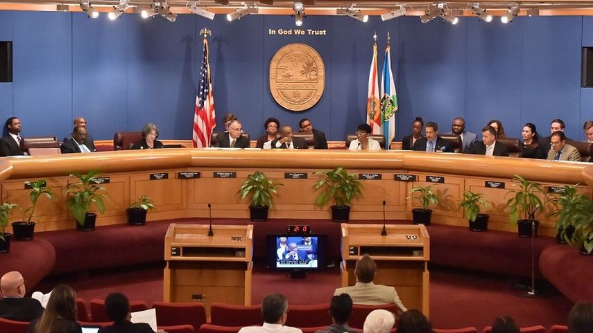 Comisión del Condado Miami Dade en una reunión celebrada el pasado 2 de septiembre. (ALVARO MATA) 