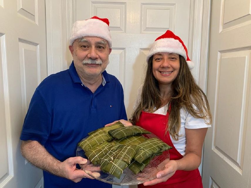José Font y Judith Linares comparten el amor por la cocina y preparan una suculenta hallaca caraqueña, con algunos detalles gourmet.&nbsp;
