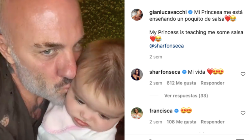 Gianluca Vacchi y su hija.
